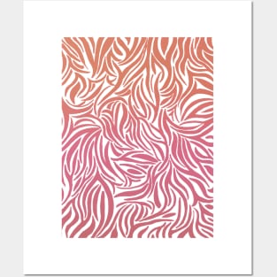 Sunset Zebra print Posters and Art